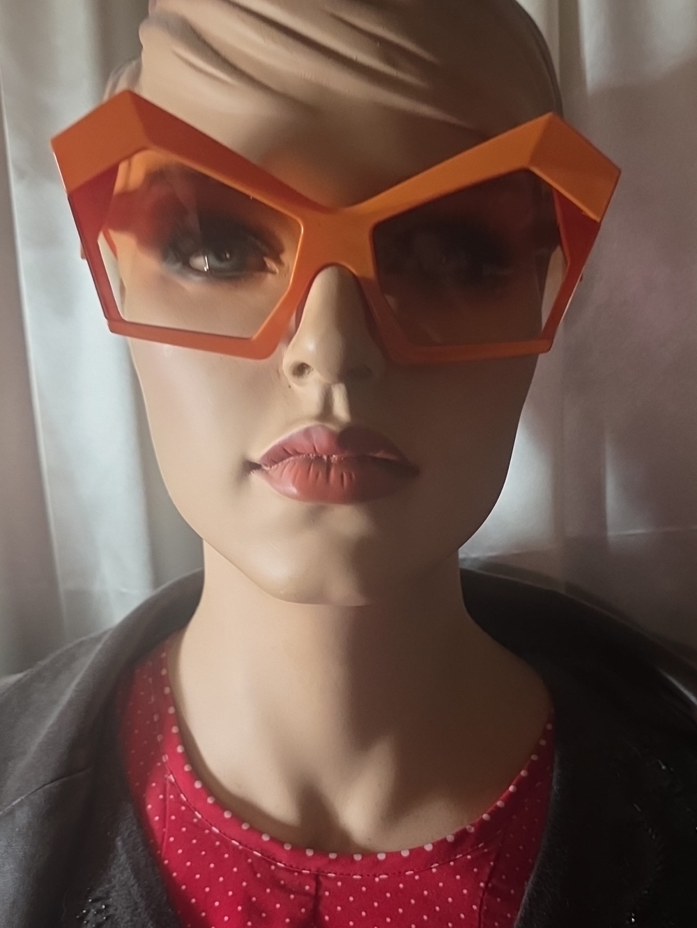 Bold Orange Geometric Women's Sunglasses